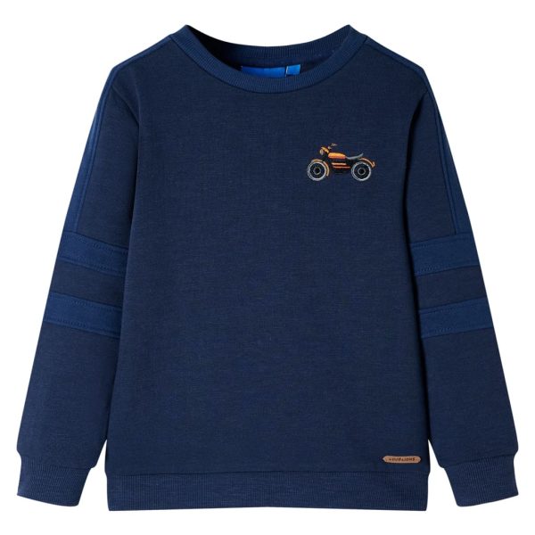 Sweatshirt para criança azul-escuro mesclado 116