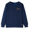 Sweatshirt para criança azul-escuro mesclado 128