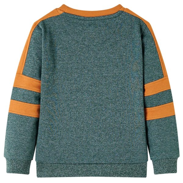 Sweatshirt para criança verde-escuro mesclado 104 - Image 2