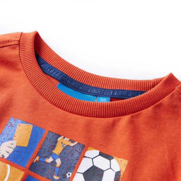 T-shirt de manga comprida para criança laranja 92 - Image 3
