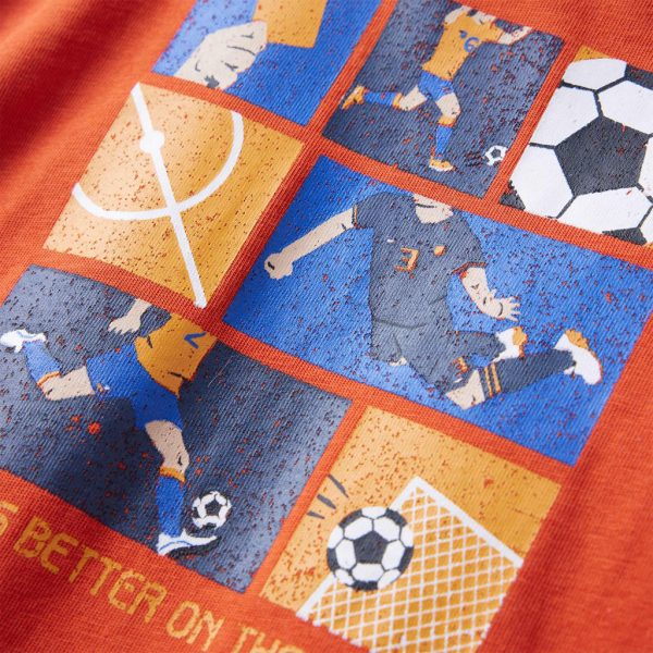 T-shirt de manga comprida para criança laranja 92 - Image 4
