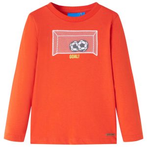 T-shirt de manga comprida para criança laranja brilhante 116