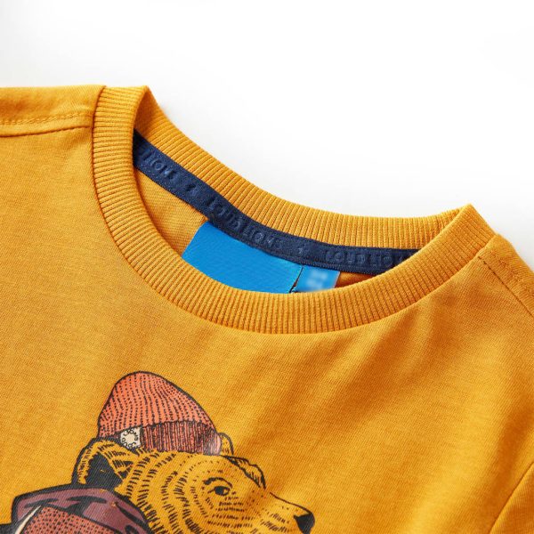 T-shirt de manga comprida para criança cor ocre 116 - Image 3