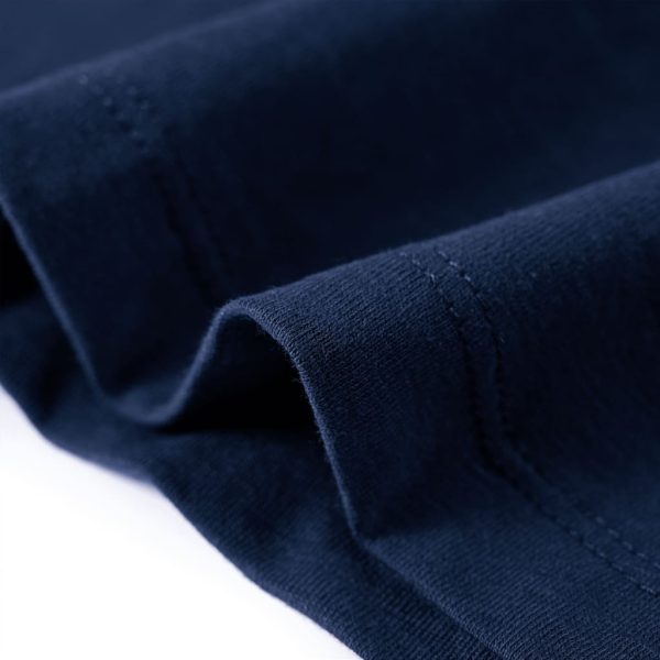 T-shirt de manga comprida para criança azul mesclado 116 - Image 6