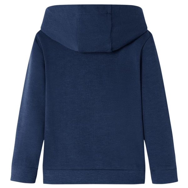 Sweatshirt para criança com capuz azul-marinho mesclado e laranja 92 - Image 2