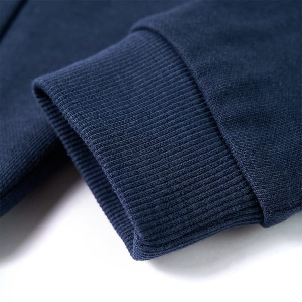 Sweatshirt para criança com capuz azul-marinho mesclado e laranja 92 - Image 5