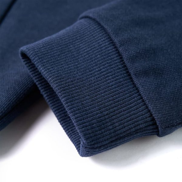 Sweatshirt para criança com capuz azul-marinho mesclado e laranja 116 - Image 5