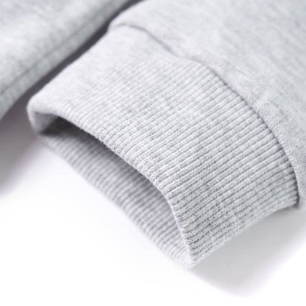 Sweatshirt para criança com capuz cinzento mesclado e laranja 92 - Image 5