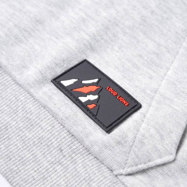 Sweatshirt para criança com capuz cinzento mesclado e laranja 92 - Image 6