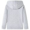 Sweatshirt para criança com capuz cinzento mesclado e laranja 104 - Image 2