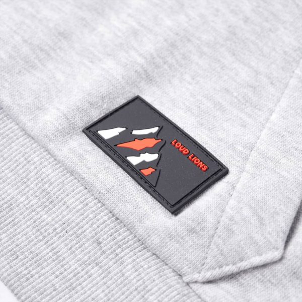 Sweatshirt para criança com capuz cinzento mesclado e laranja 116 - Image 6