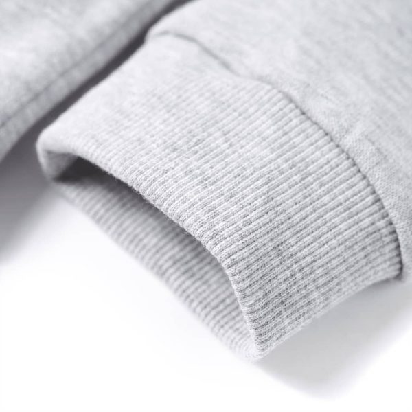 Sweatshirt para criança com capuz cinzento mesclado e laranja 128 - Image 5