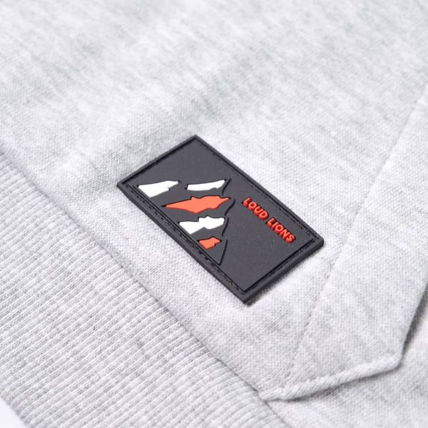 Sweatshirt para criança com capuz cinzento mesclado e laranja 128 - Image 6