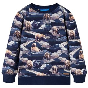 Sweatshirt para criança azul-marinho 140