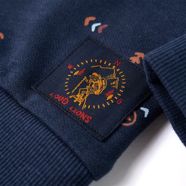 Sweatshirt para criança azul-marinho mesclado 92 - Image 5
