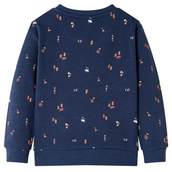 Sweatshirt para criança azul-marinho mesclado 104 - Image 2