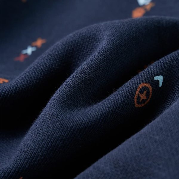 Sweatshirt para criança azul-marinho mesclado 104 - Image 7