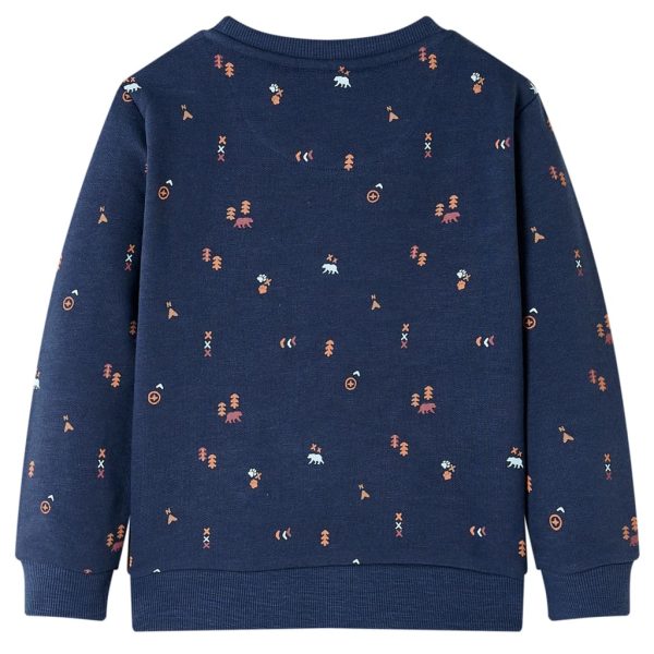 Sweatshirt para criança azul-marinho mesclado 128 - Image 2