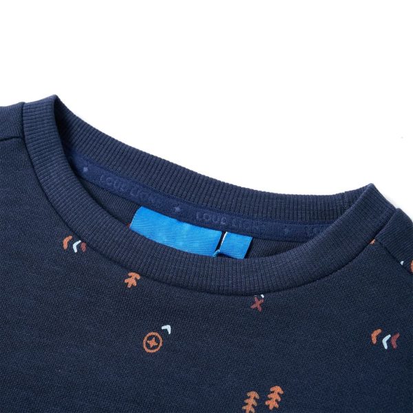 Sweatshirt para criança azul-marinho mesclado 128 - Image 3