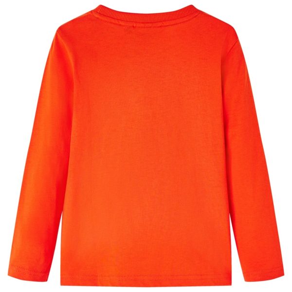 T-shirt de manga comprida para criança laranja brilhante 128 - Image 2