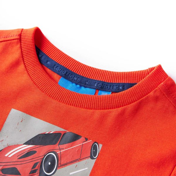 T-shirt de manga comprida para criança laranja brilhante 128 - Image 3