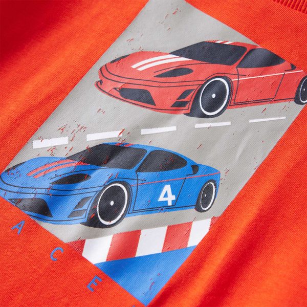 T-shirt de manga comprida para criança laranja brilhante 128 - Image 4