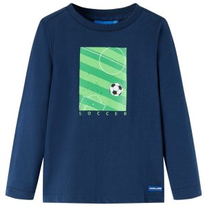 T-shirt de manga comprida para criança azul-marinho 104