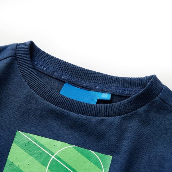 T-shirt de manga comprida para criança azul-marinho 104 - Image 3