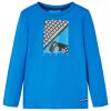 T-shirt de manga comprida para criança azul-cobalto 104