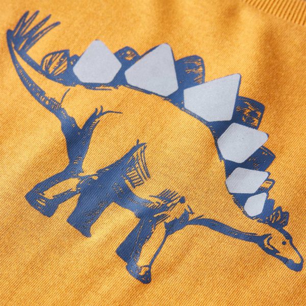 T-shirt de manga comprida para criança ocre-escuro 116 - Image 4