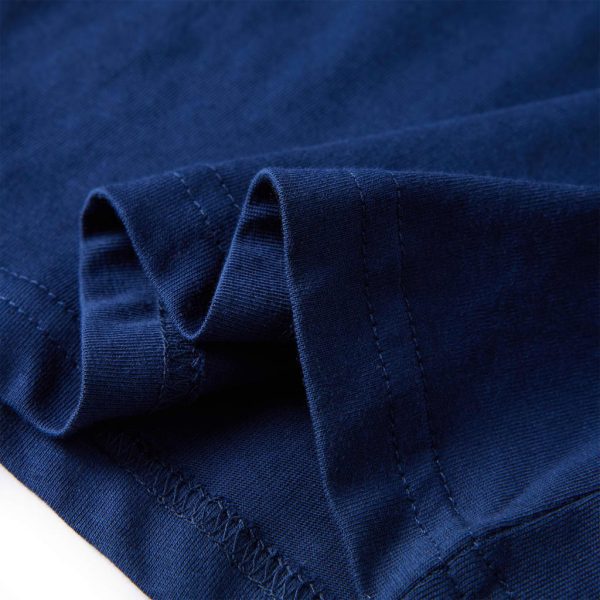 T-shirt de manga comprida para criança azul-marinho 104 - Image 6