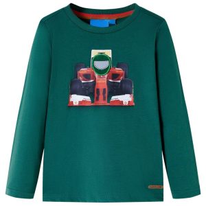 T-shirt de manga comprida para criança verde 116