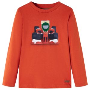 T-shirt de manga comprida para criança laranja 140