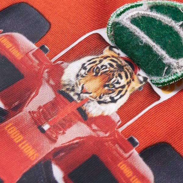 T-shirt de manga comprida para criança laranja 140 - Image 5