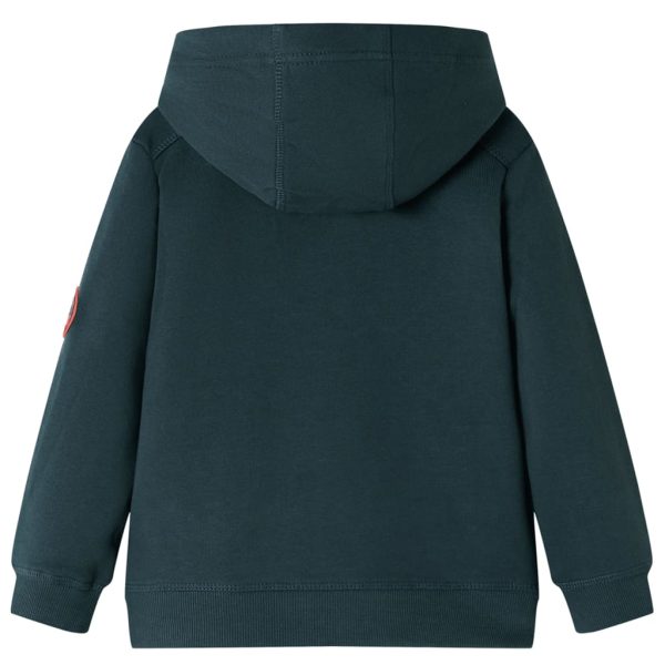 Sweatshirt com capuz verde-escuro 128 - Image 2