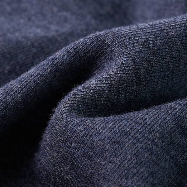 Sweatshirt para criança com capuz e fecho azul-escuro mesclado 104 - Image 8