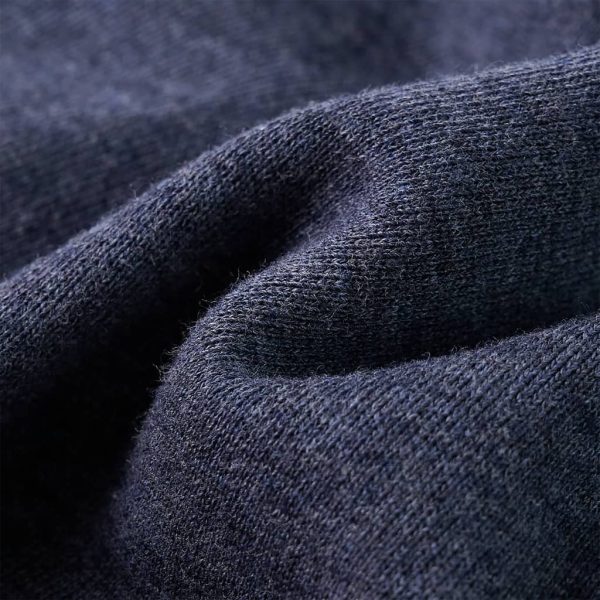 Sweatshirt para criança com capuz e fecho azul-escuro mesclado 140 - Image 8