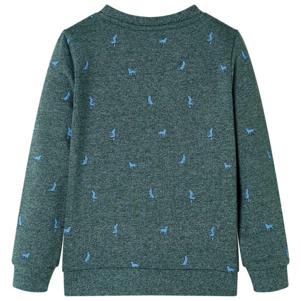 Sweatshirt para criança verde-escuro mesclado 104 - Image 2