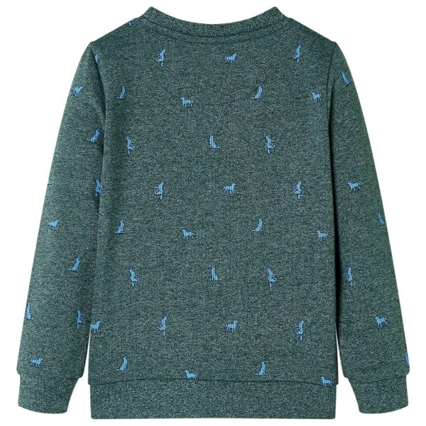 Sweatshirt para criança verde-escuro mesclado 128 - Image 2