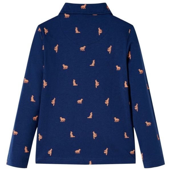 Camisa de criança azul-marinho 116 - Image 2