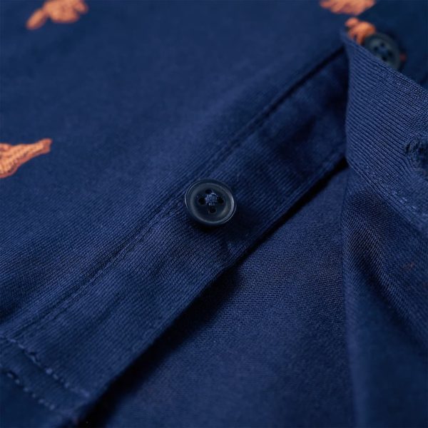 Camisa de criança azul-marinho 128 - Image 5