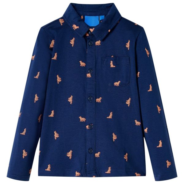 Camisa de criança azul-marinho 140