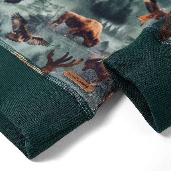 Sweatshirt para criança verde-escuro 104 - Image 5