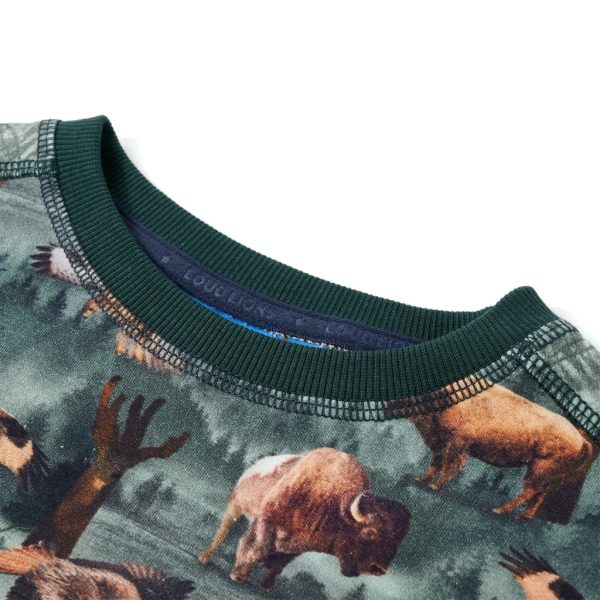 Sweatshirt para criança verde-escuro 128 - Image 3