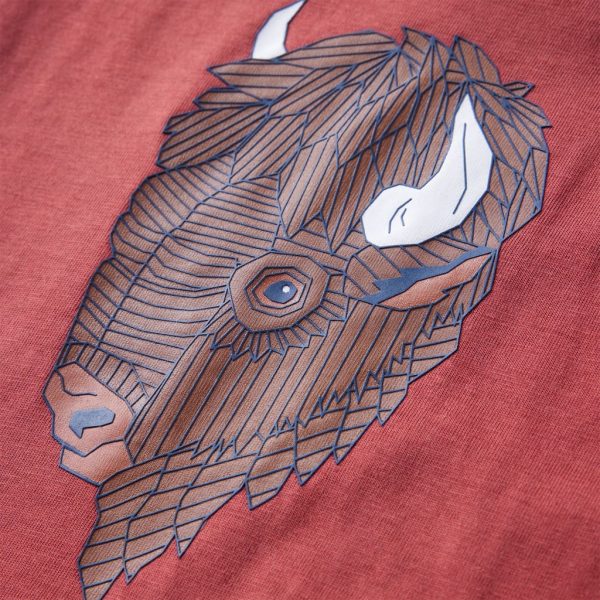 T-shirt de manga comprida para criança vermelho queimado 92 - Image 4