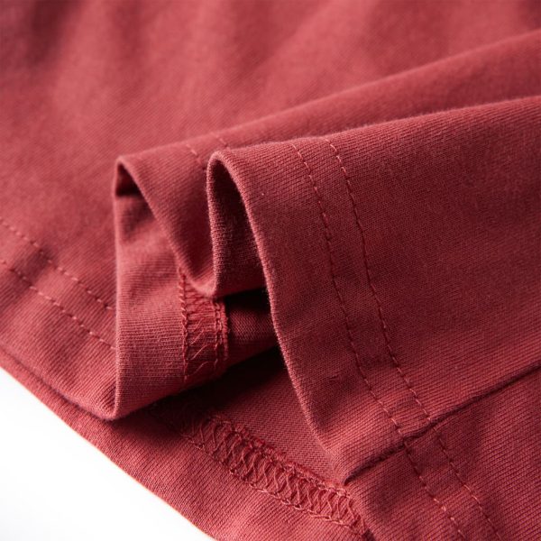 T-shirt de manga comprida para criança vermelho queimado 128 - Image 6