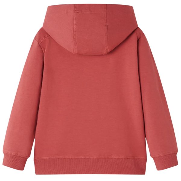Sweatshirt infantil com capuz vermelho-queimado 116 - Image 2