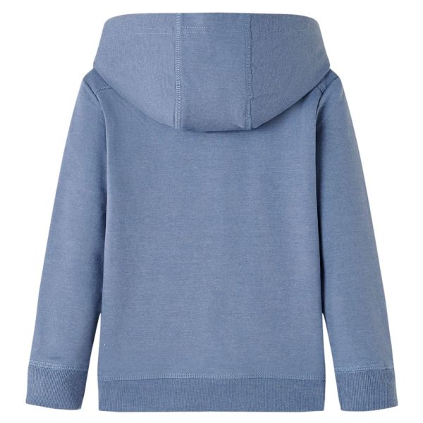 Sweatshirt para criança com capuz azul mesclado 104 - Image 2