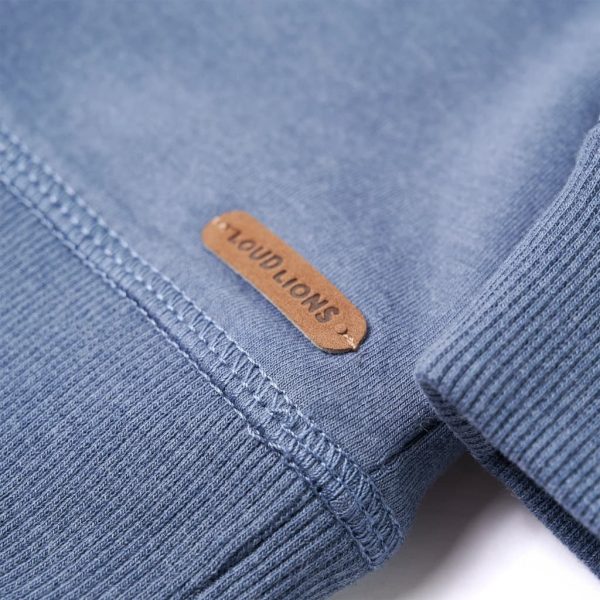 Sweatshirt para criança com capuz azul mesclado 104 - Image 6