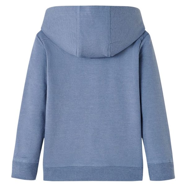 Sweatshirt para criança com capuz azul mesclado 116 - Image 2